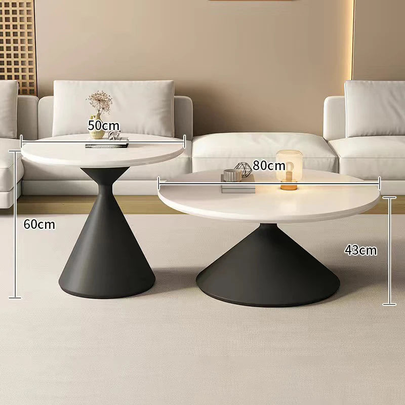 Aesthetic White Coffee Tables Minimalist Premium Unique Round Side Table Nordic Modern Mesas De Centro Para Sala Furniture