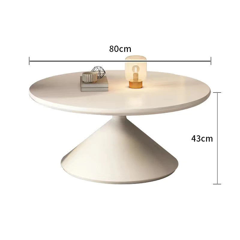 Aesthetic White Coffee Tables Minimalist Premium Unique Round Side Table Nordic Modern Mesas De Centro Para Sala Furniture